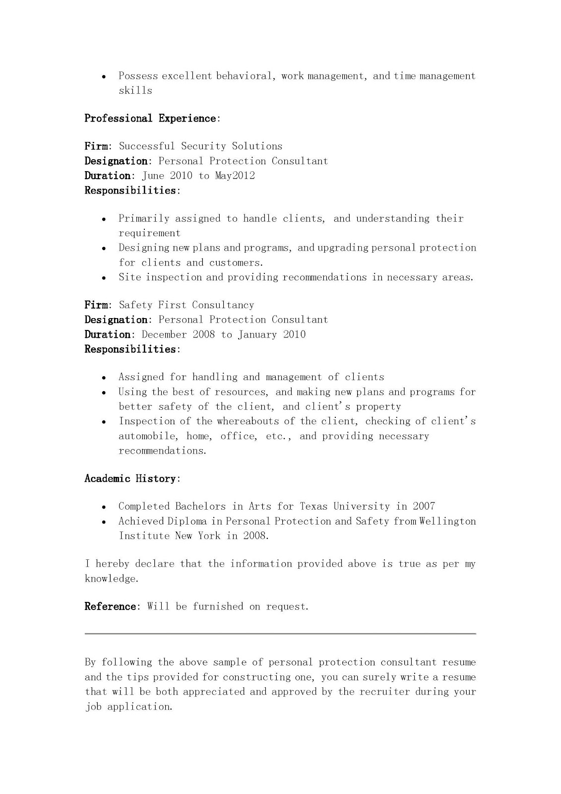 Comprehensive individual assignment personal branding resume